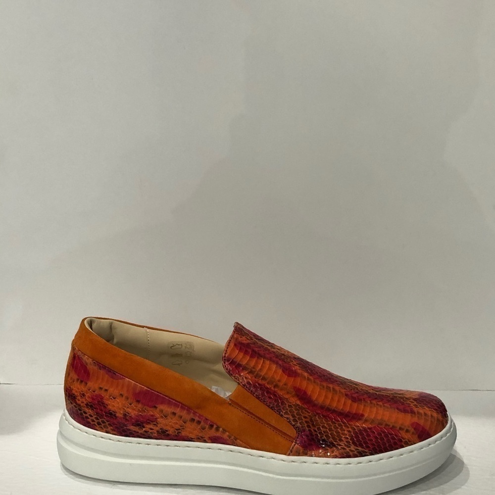 Fennix Italy shoes casual sneaker eel skin slip on - Picture 2 of 5